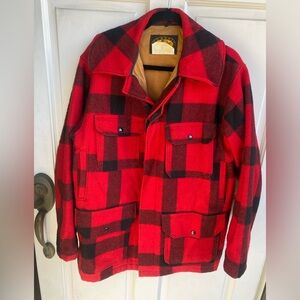 Woolrich Red and Black Plaid Men's Jacket vintage 70’s in